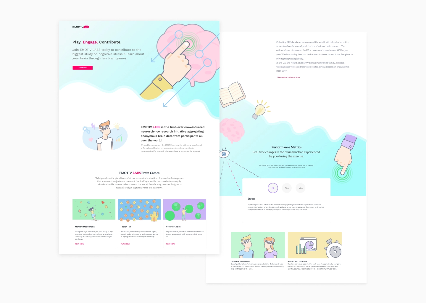 Website landing page.