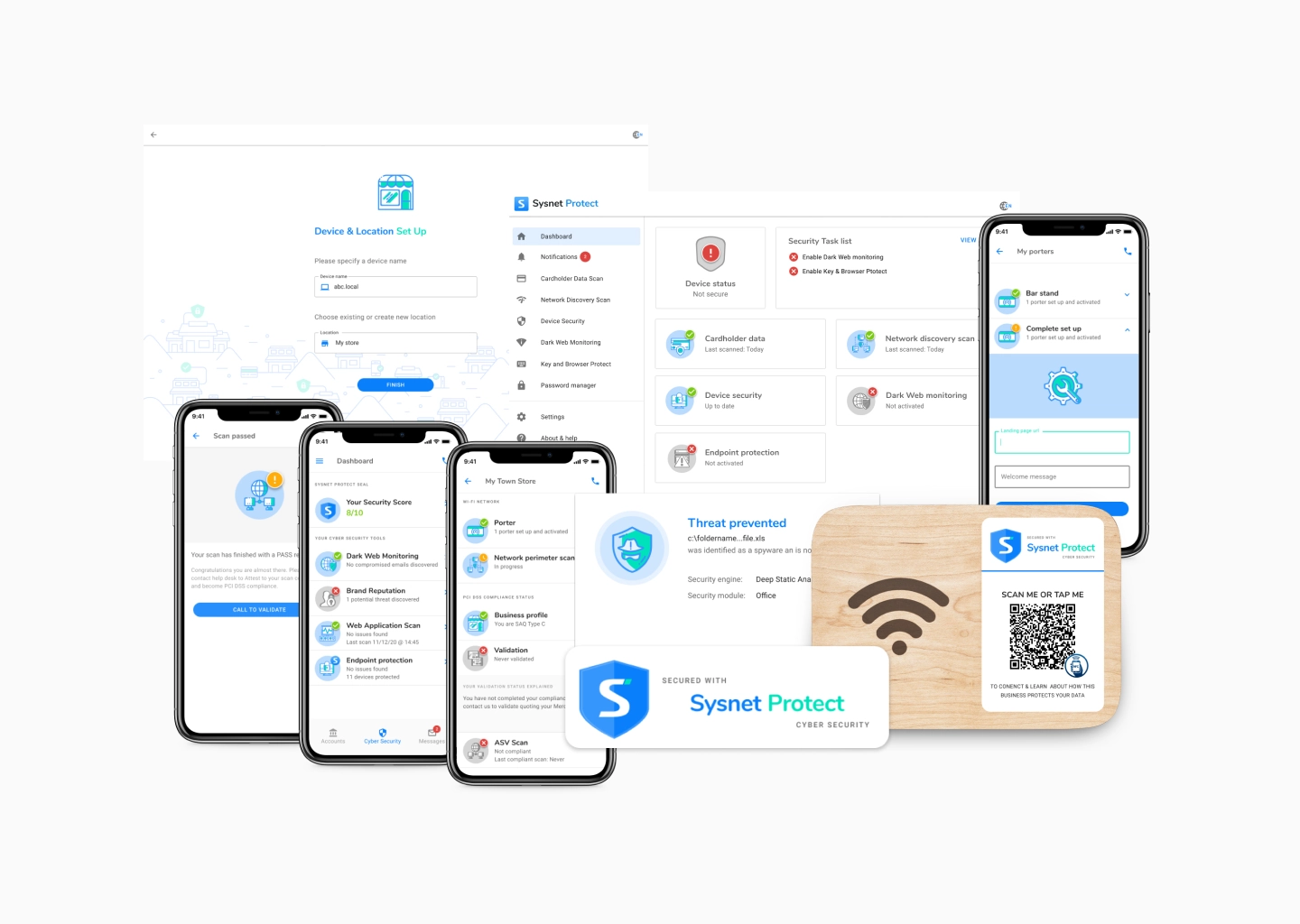 Mobile, desktop and business-environment touchpoints.