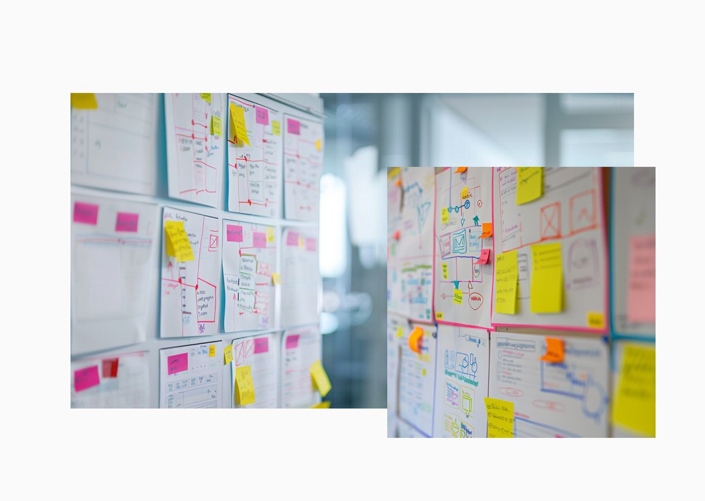 Journey & empathy mapping, storyboards, wireframe flows.